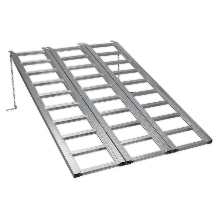 Sealey Motorcycle/Trike/ATV & Mini Tractor Ramp Wide Tri-Fold 680kg Capacity Sealey - Town Tools 