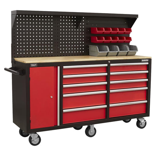 Sealey Mobile Workstation 10 Drawer with Backboard AP6310 Sealey - Town Tools 