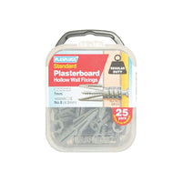 Plasplugs CF 111 Standard Plasterboard Fixings Pack of 25