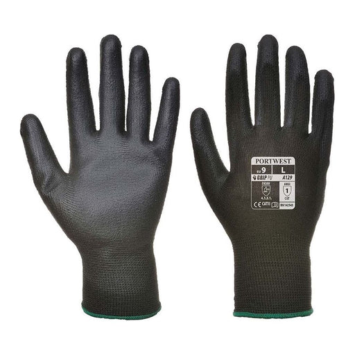 Portwest PU Palm Glove - Black  - X Large - Pack of 12 Portwest - Town Tools 