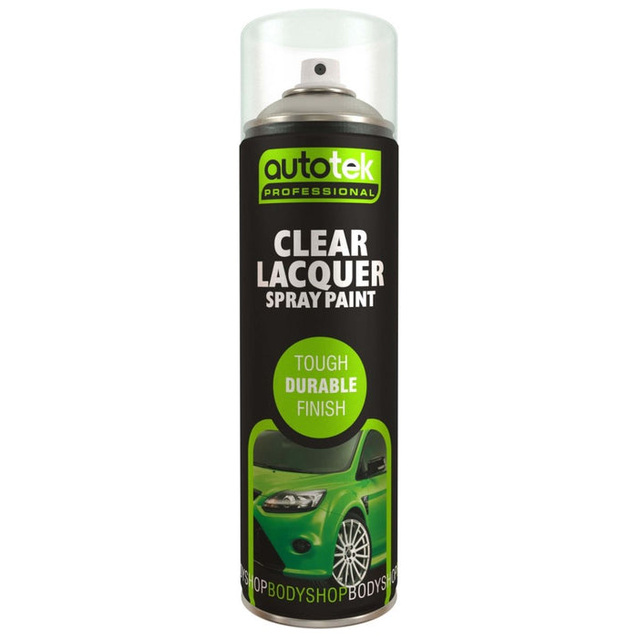 Autotek Clear Laquer Spray Acrylic Top Coat 500ml Aerosol