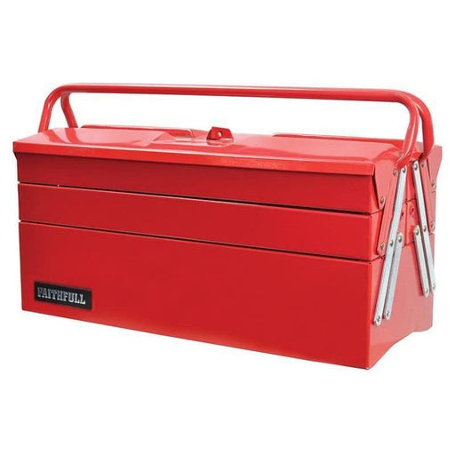 Faithfull Metal Cantilever Toolbox - 5 Tray 40cm (16in) Faithfull - Town Tools