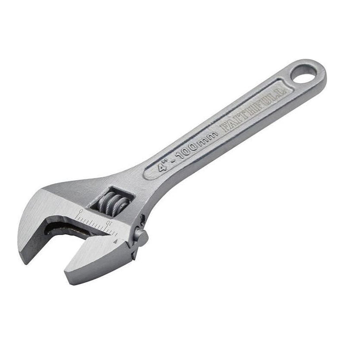 Faithfull Chrome Adjustable Spanner 100mm (4in) Faithfull - Town Tools