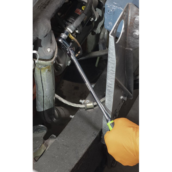 Siegen Siegen Long Flexi-Head Ratchet Wrench with Flip Reverse 1/4"Sq Drive Siegen - Town Tools 