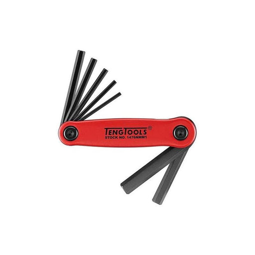 Teng Tools Folding Hex Key Set 2.5-10 mm ALU 7 Pieces Teng Tools - Town Tools 