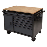 Draper BUNKER Multi-Functional Workbench Roller Tool Cabinet, 14 Drawer, 48", Gr