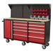 Sealey Mobile Workstation 10 Drawer with Backboard AP6310 Sealey - Town Tools 