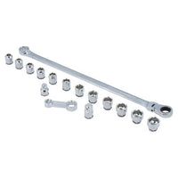 Laser Extra Long Flexible Ratchet Wrench/Socket Set 16pc 8662