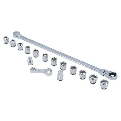 Laser Extra Long Flexible Ratchet Wrench/Socket Set 16pc 8662 Laser - Town Tools 