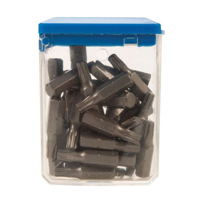 Silverline T25 Cr-V 6150 Screwdriver Bits 30pk T25 Silverline - Town Tools 