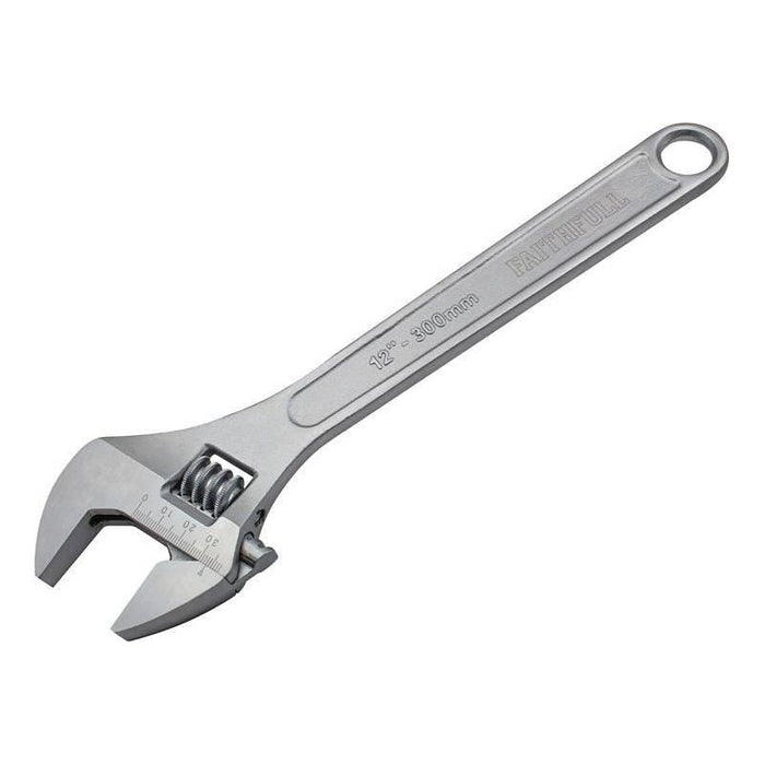 Faithfull Chrome Adjustable Spanner 300mm (12in) Faithfull - Town Tools