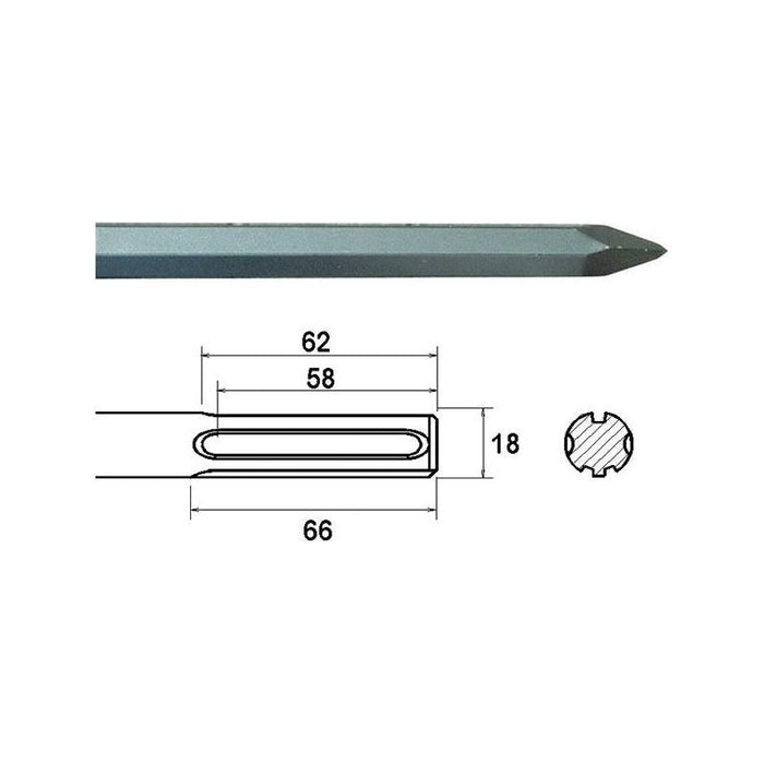 Faithfull SDS Max Point 300mm Faithfull - Town Tools