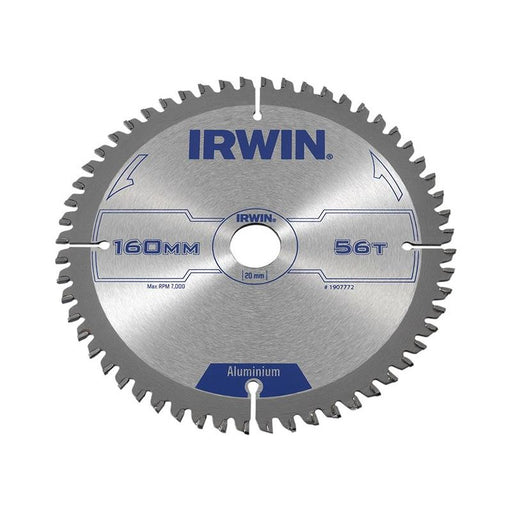 Irwin® Professional Aluminium Circular Saw Blade 160 x 20mm x 56T TCG IRWIN® - Town Tools
