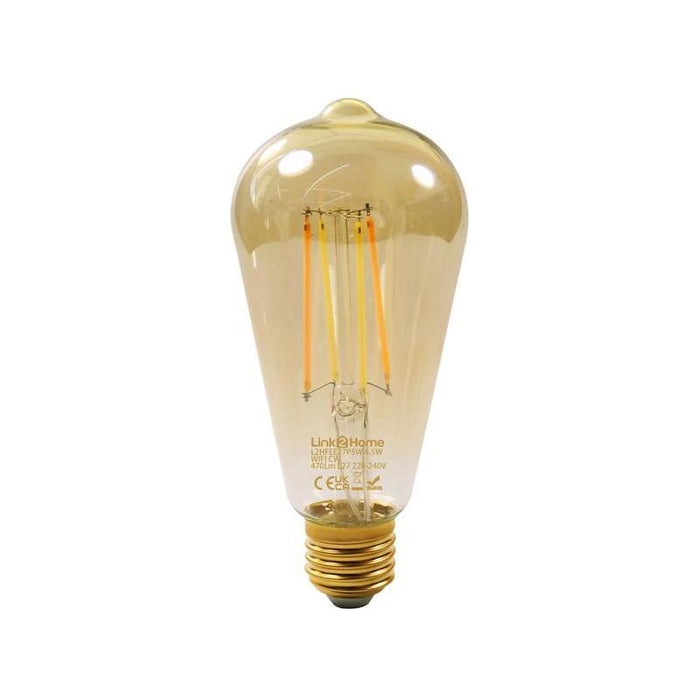 Link2Home Wi-Fi LED ES (E27) Pear Filament Dimmable Bulb, White 470 lm 4.5W Link2Home - Town Tools