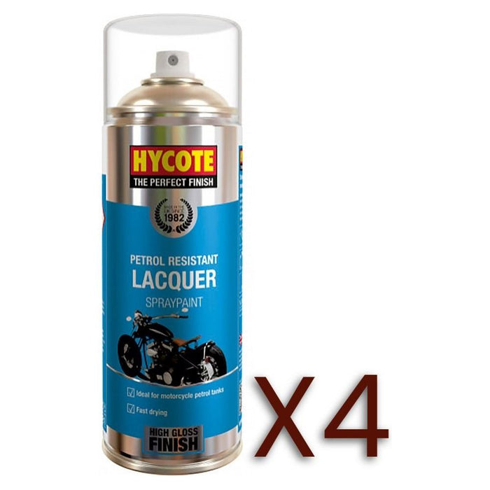 4x Hycote XUK435 Petrol Resistant Lacquer 400ml Hycote - Town Tools 