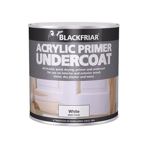 Blackfriar Quick Drying Acrylic Primer Undercoat Grey 1 litre Blackfriar - Town Tools