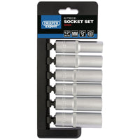 Draper Metric Deep Socket Set, 1/2" Sq. Dr. (6 Piece) 50424