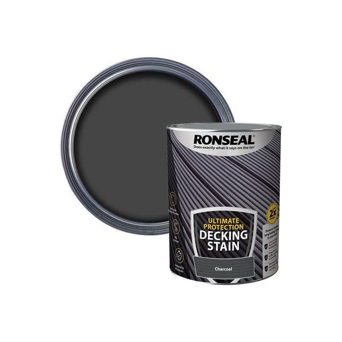 Ronseal Ultimate Protection Decking Stain Charcoal 5 litre Ronseal - Town Tools