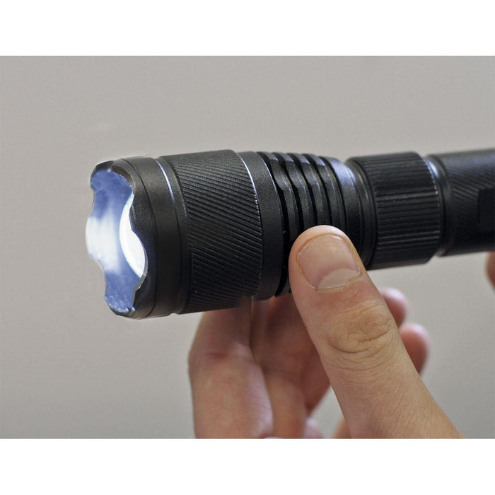 Sealey Aluminium Torch 10W SMD LED Adjustable Focus Rechargeable LED449 Sealey - Town Tools 