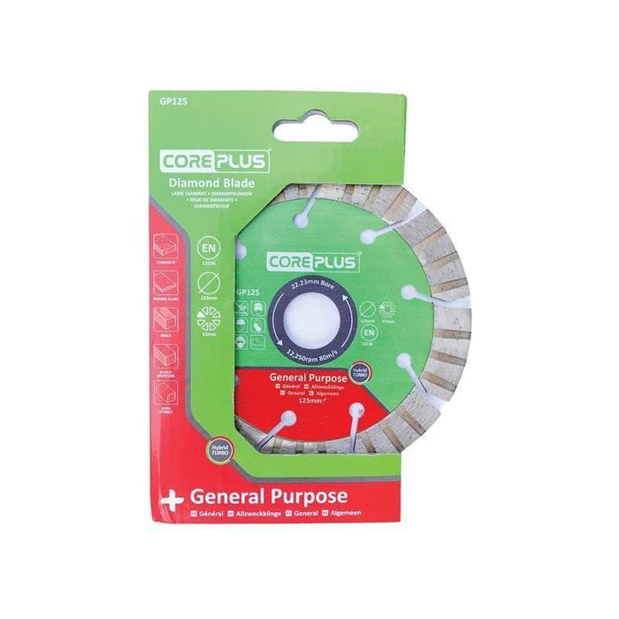 Coreplus GP125 General-Purpose Hybrid Turbo Diamond Blade 125mm CorePlus - Town Tools