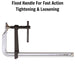 Teng Tools F-Type Clamp Fixed Handle 160 x 80mm Teng Tools - Town Tools 