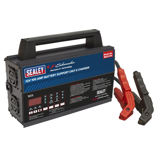 Sealey 12V Battery Support Unit & Charger 100A BSCU170 Sealey - Town Tools 