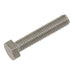 Sealey Stainless Steel Hex Head Set Screw DIN 933 - M5 X 25 A2 - Pack of 50 S525 Sealey - Town Tools 