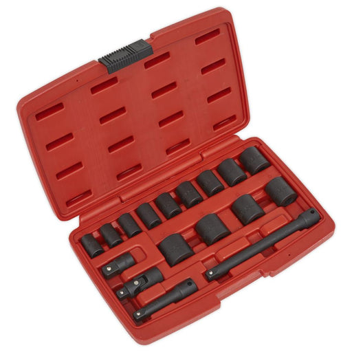 Sealey Impact Socket Set 17pc 3/8"Sq Drive Metric AK68217 Sealey - Town Tools 