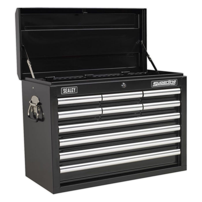 Sealey Topchest 10 Drawer with Ball-Bearing Slides Black AP33109B Sealey - Town Tools 