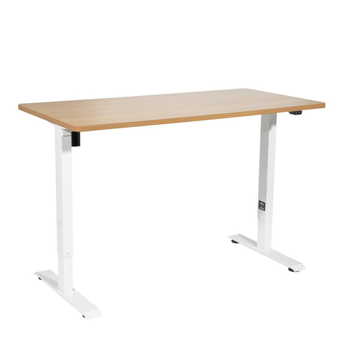 Dellonda Single Motor  Adjustable-Height Electric Sit/Stand Desk - Oak Desktop