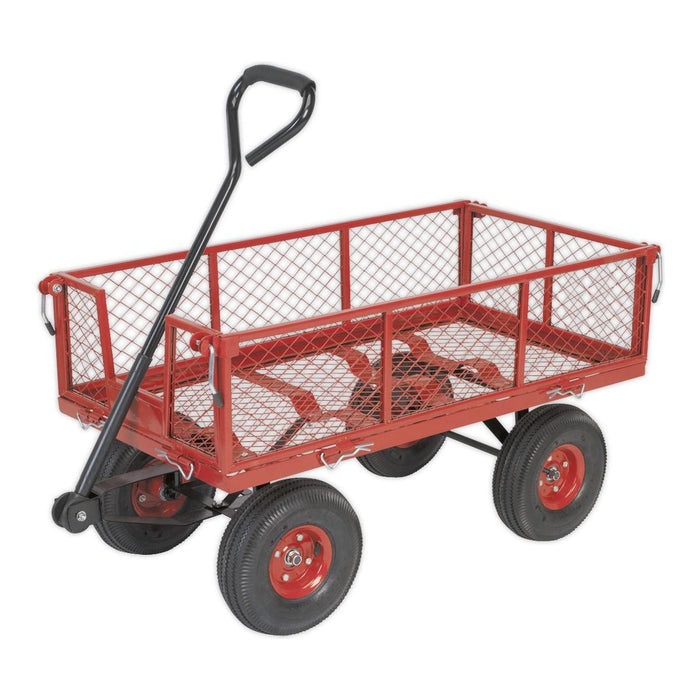 Sealey Platform Truck with Removable Sides Pneumatic Tyres 200kg Capacity CST997