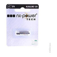 NX - Alkaline battery (blister) x1 NX 27A - 0% Hg 12V 21mAh - Blister x 1