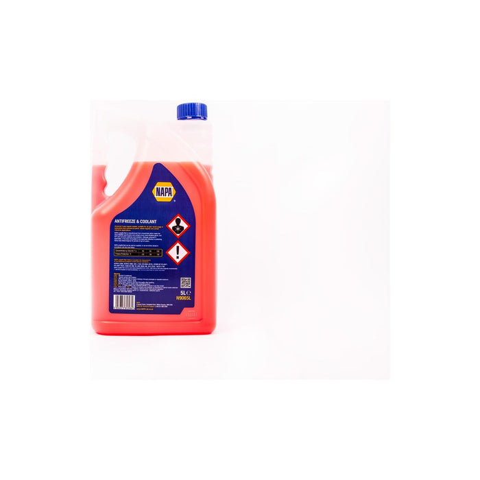 NAPA Red Antifreeze & Coolant Concentrate 5L Long Life Hi Spec 5 Litre NAPA - Town Tools 