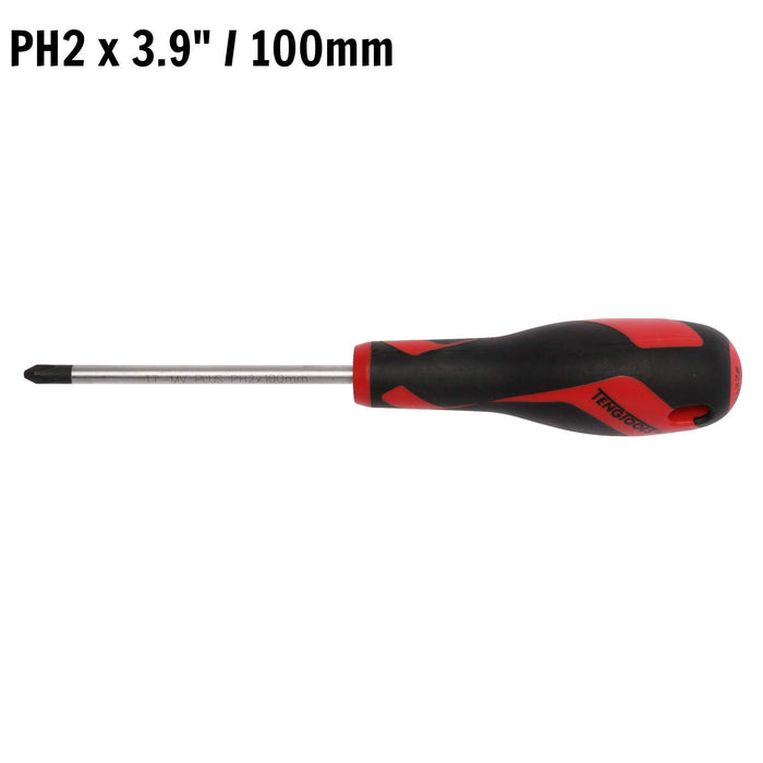 Teng Tools PH Screwdriver PH2 x 100mm L Teng Tools - Town Tools 