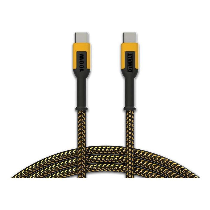 Dewalt Telecoms USB C to USB C 100W Reinforced Charging Cable 1.2m (4ft) DEWALT Telecoms - Town Tools