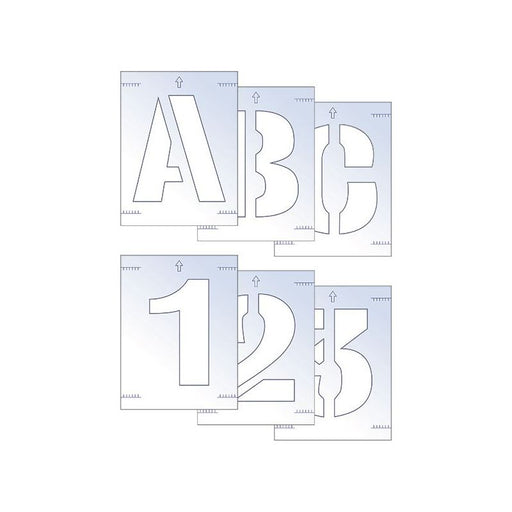 Scan Letter & Number Stencil Kit 50mm Scan - Town Tools