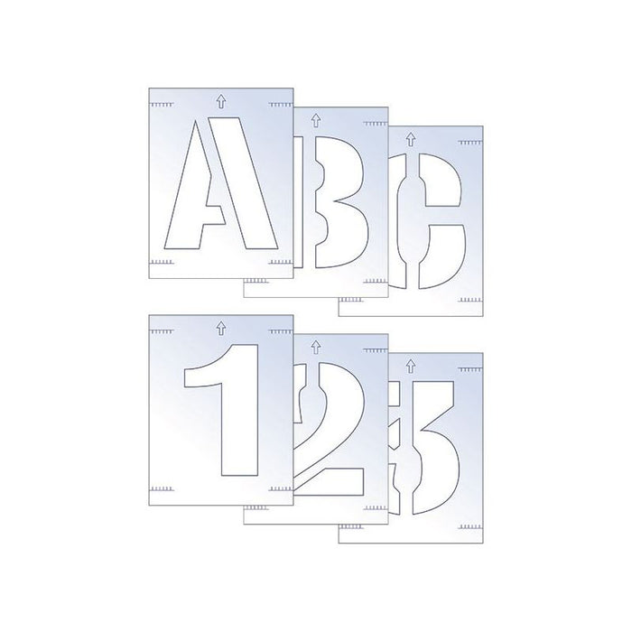 Scan Letter & Number Stencil Kit 50mm Scan - Town Tools