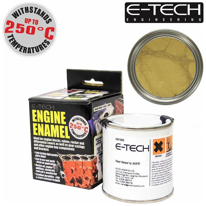 E-Tech Gold Engine Enamel Paint 250ml Heat Resistant High Temp