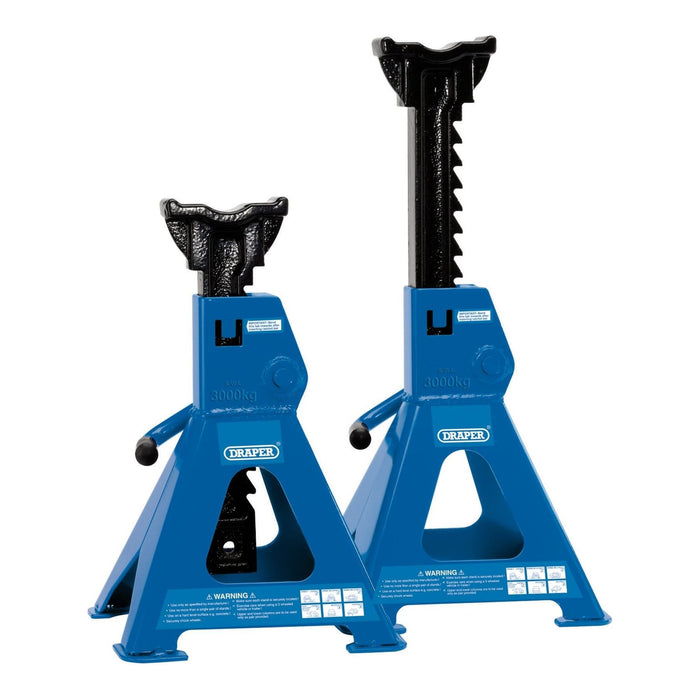 Draper Ratcheting Axle Stands, 3 Tonne (Pair) 30881 Draper - Town Tools 