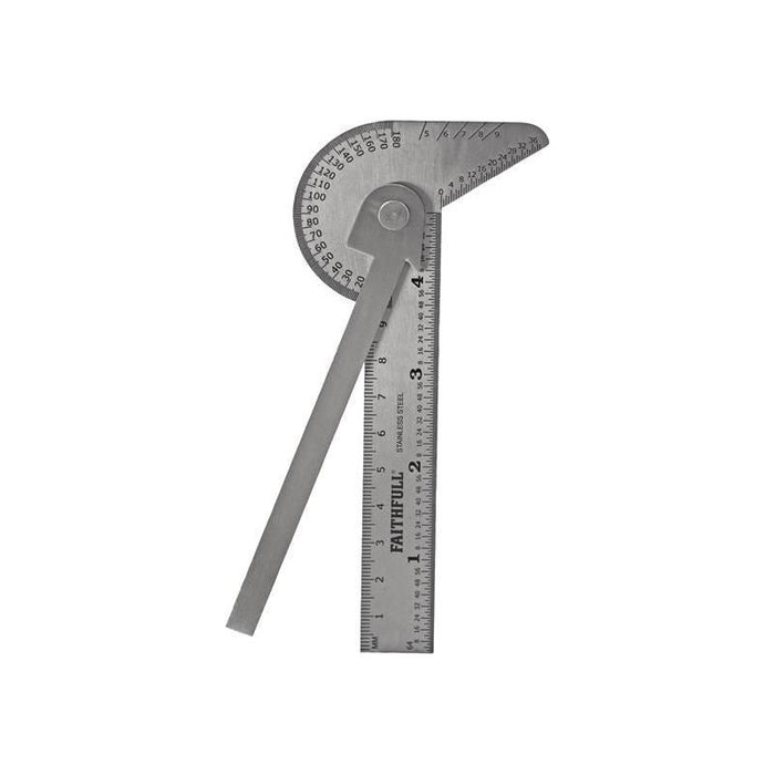 Faithfull Multi Purpose Angle Protractor 100mm (4in) Faithfull - Town Tools