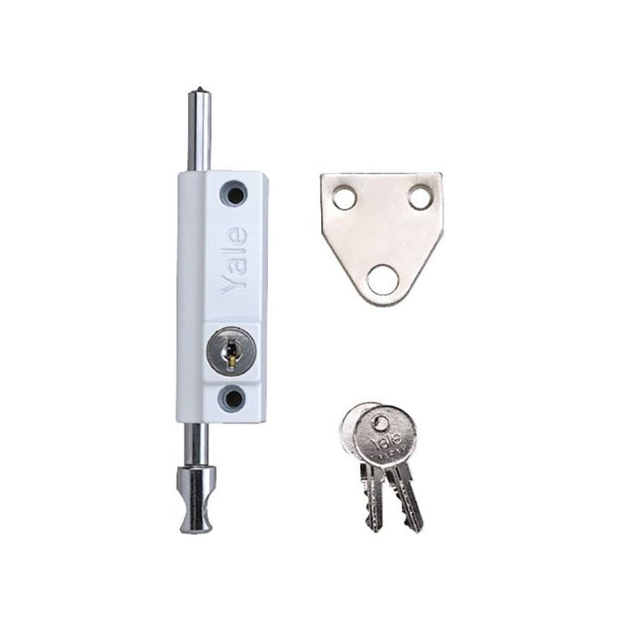 Yale Locks P124 Door Push Bolt White Finish Visi Yale Locks - Town Tools