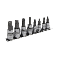 Sealey Hex Socket Bit Set Lock-Onï 8pc 1/4" & 3/8"Sq Drive Imperial AK65602
