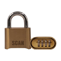 Scan Brass Combination Padlock 50mm