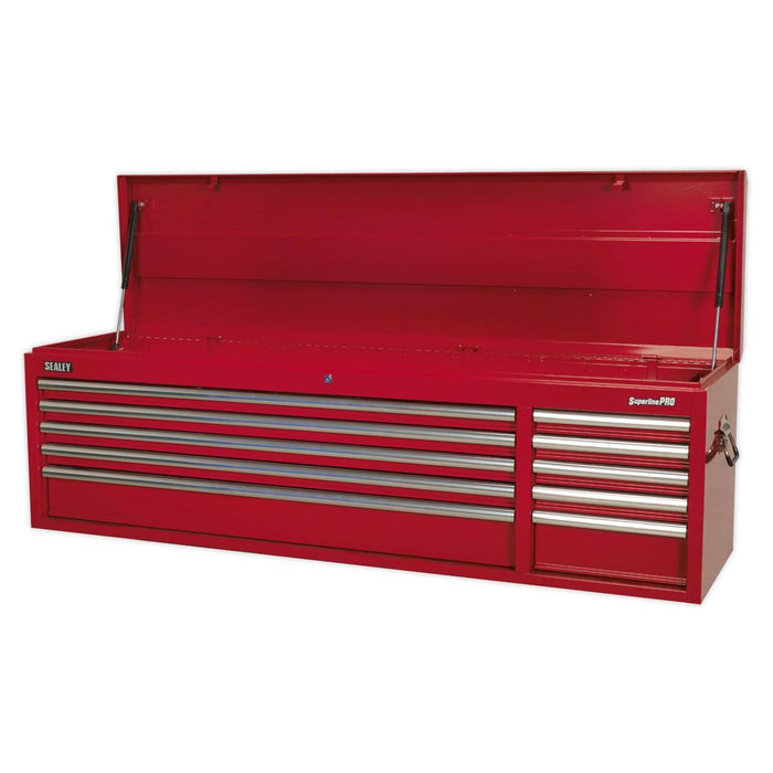 Sealey Topchest 10 Drawer with Ball-Bearing Slides Heavy-Duty Red AP6610 Sealey - Town Tools 