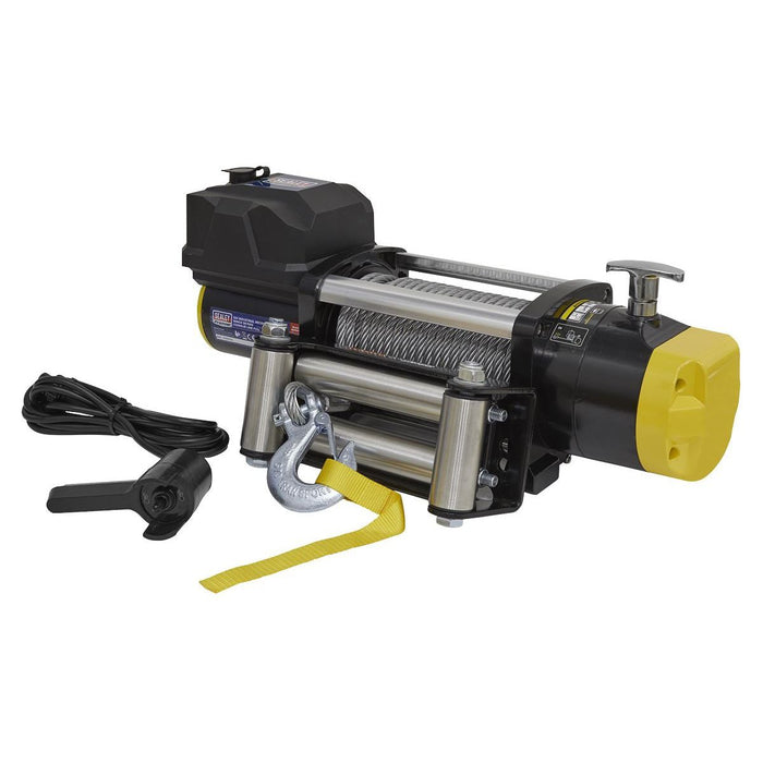 Sealey Recovery Winch 5675kg (12500lb) Line Pull 12V Industrial RW5675 Sealey - Town Tools 