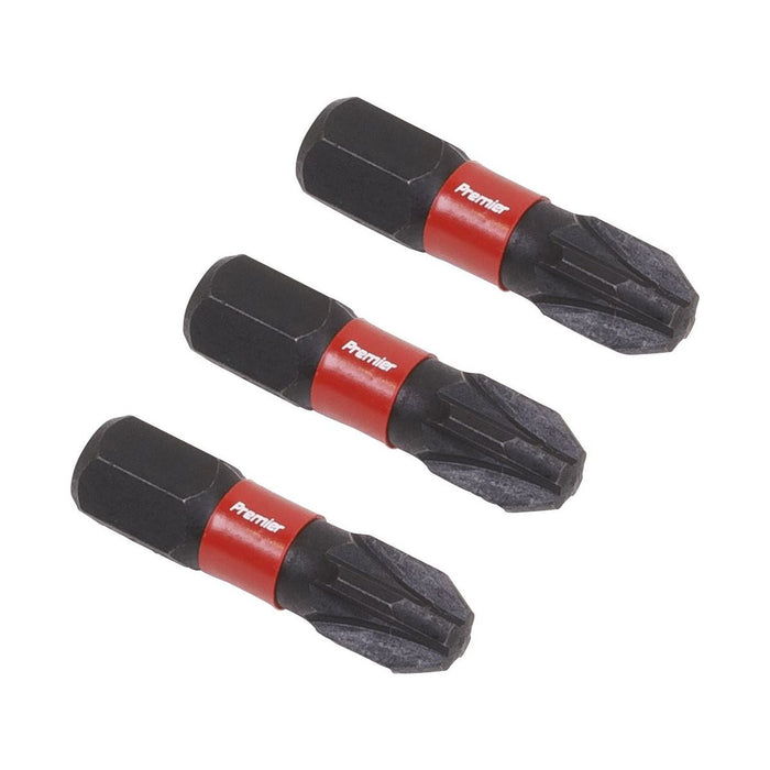 Sealey Pozi #3 Impact Power Tool Bits 25mm 3pc AK8209 Sealey - Town Tools 