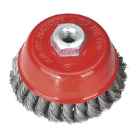 Sealey Twist Knot Wire Cup Brush100mm M14 x 2mm TKCB100