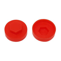 Forgefix TechFast Cover Cap Poppy Red 19mm (Pack 100)