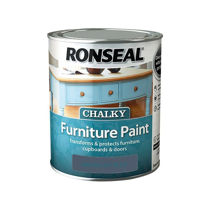 Ronseal Chalky Furniture Paint Midnight Blue 750ml Ronseal - Town Tools