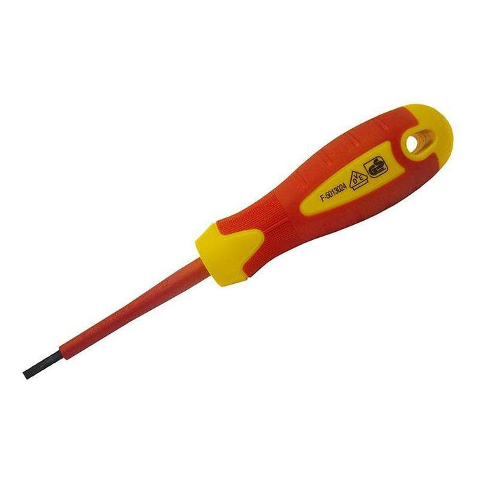 Faithfull VDE Soft Grip Screwdriver Parallel Slotted Tip 4.0 x 100mm Faithfull - Town Tools